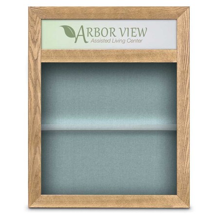 United Visual Products Outdoor Enclosed Combo Board, 42"x32", Satin Frame/Grey & Pumice UVCB4232OD-GREY-PUMICE